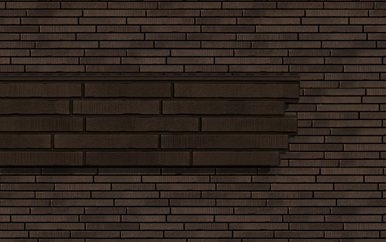 Фасадная панель Stone House S-LOCK Ригельный кирпич (мокко)